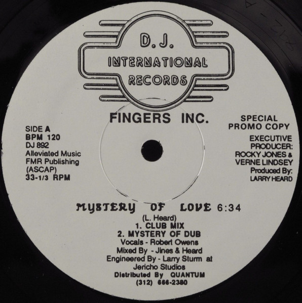 Fingers Inc. – Mystery Of Love (1986, Vinyl) - Discogs