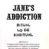 Jane's Addiction - Ritual Lo De Habitual / Ritual De Lo Habitual
