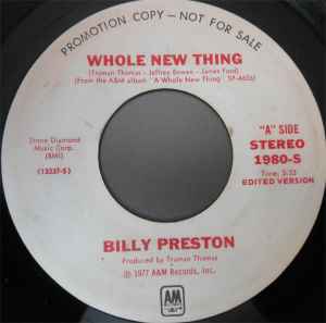 Billy Preston – Whole New Thing / Wide Stride (1977, Vinyl) - Discogs