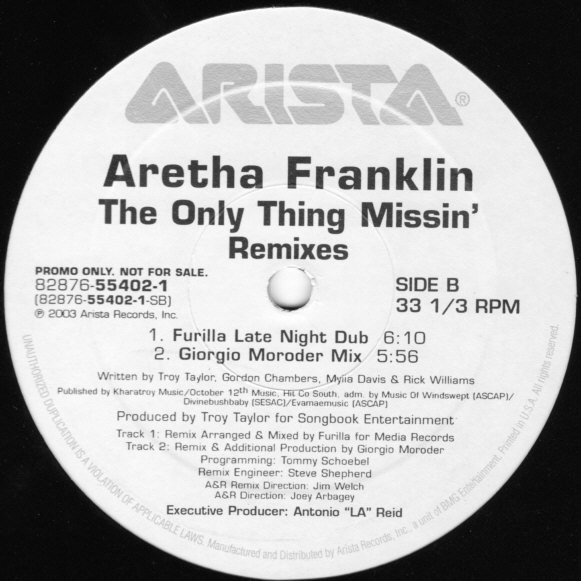 last ned album Aretha Franklin - The Only Thing Missin