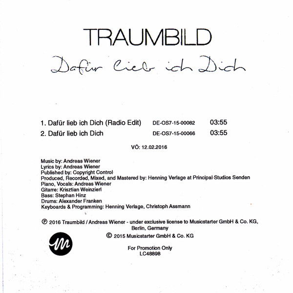 last ned album Traumbild - Dafür Lieb Ich Dich