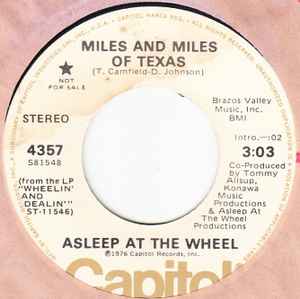 Asleep At The Wheel - Miles And Miles Of Texas / Blues For Dixie album cover