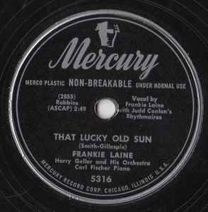 Frankie Laine - That Lucky Old Sun / I Get Sentimental Over Nothing album cover
