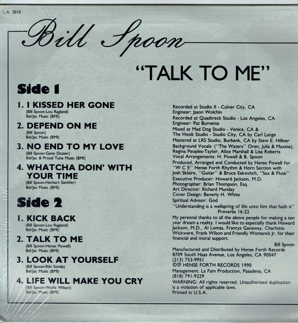 Album herunterladen Bill Spoon - Talk To Me