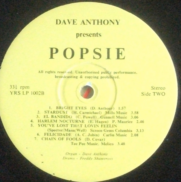descargar álbum Dave Anthony - Popsie