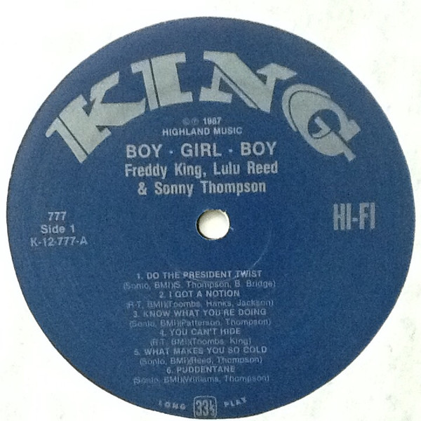 baixar álbum Freddy King Lula Reed Sonny Thompson - Boy Girl Boy