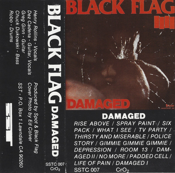 Black Flag – Damaged (1985, Clear, Cassette) - Discogs