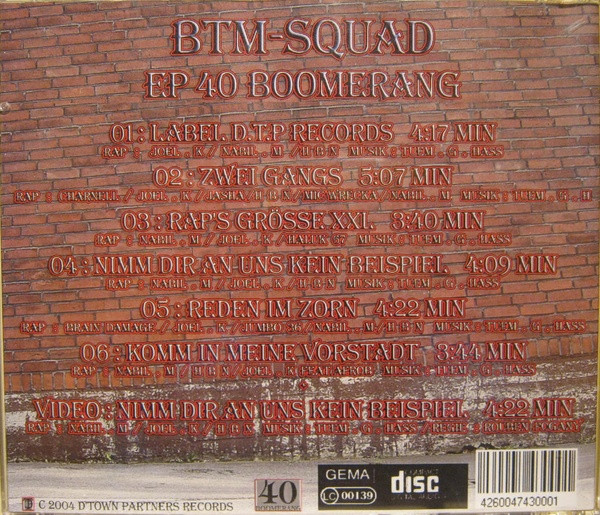 descargar álbum BTMSquad - 40 Boomerang