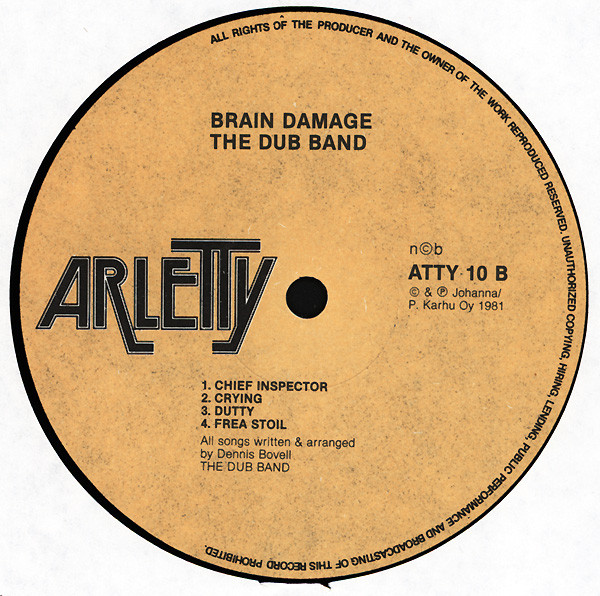 Dennis Bovell – Brain Damage (1981, Vinyl) - Discogs