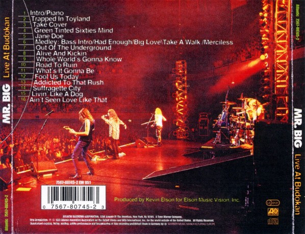 Mr. Big – Live At Budokan (1997, CD) - Discogs