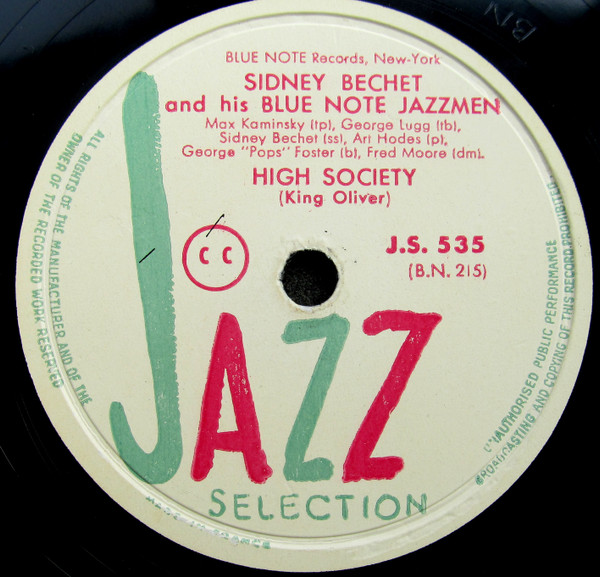 Sidney Bechet And His Blue Note Jazz Men – High Society / Jackass 