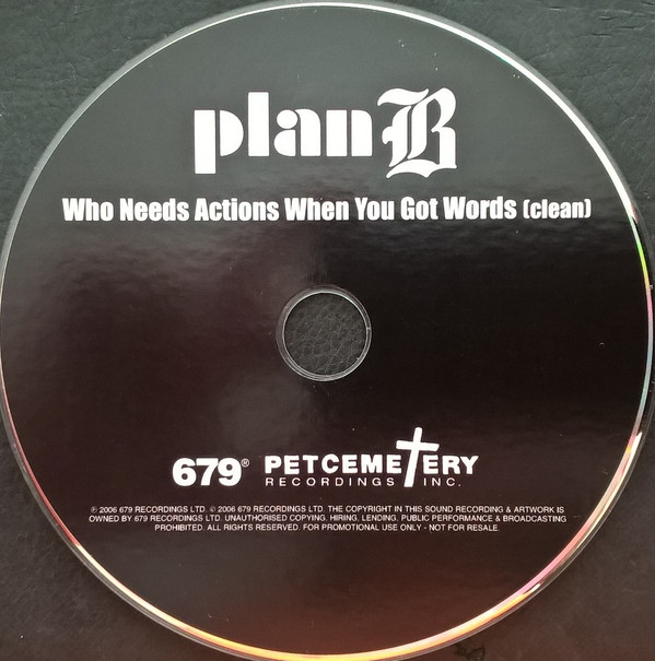 baixar álbum Plan B - Who Needs Actions When You Got Words Clean