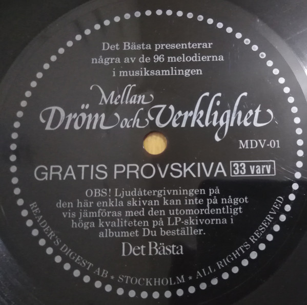 télécharger l'album Unknown Artist - Det Bästa Presenterar Några Av De 96 Melodierna I Musiksamlingen Mellan Dröm Och Verklighet