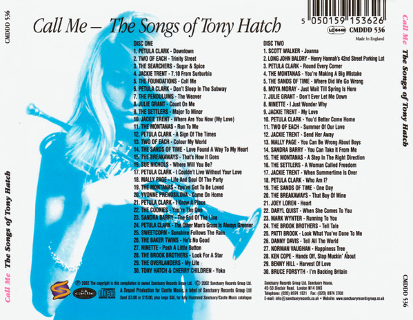 ladda ner album Various - Call Me The Songs Of Tony Hatch