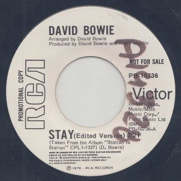 デビッド・ボウイー = David Bowie – ステイ = Stay (1976, Vinyl