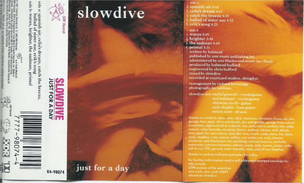 Slowdive - Just For A Day - 2xCD