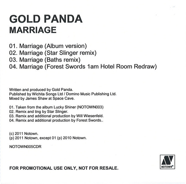 Album herunterladen Gold Panda - Marriage