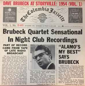 The Dave Brubeck Quartet - Dave Brubeck At Storyville: 1954 (Vol. 1) album cover