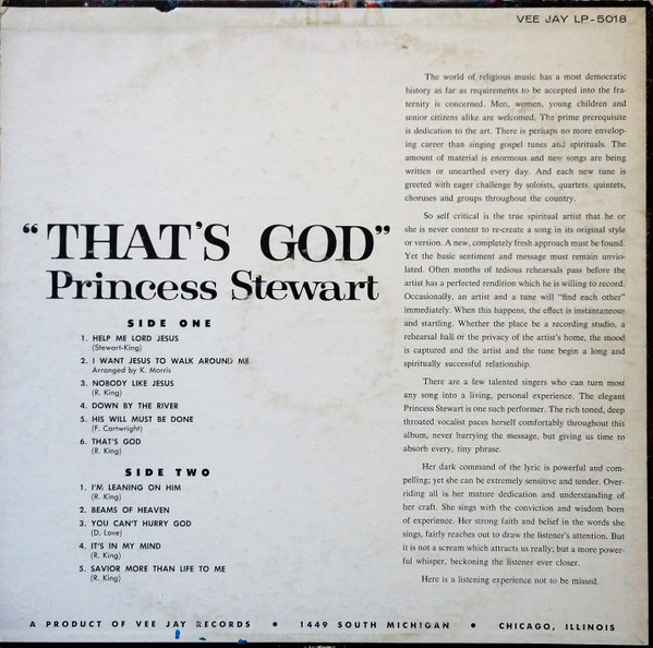 last ned album Princess Stewart - Thats God