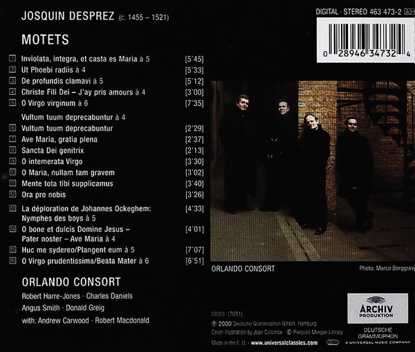Album herunterladen Josquin Desprez, Orlando Consort - Motets
