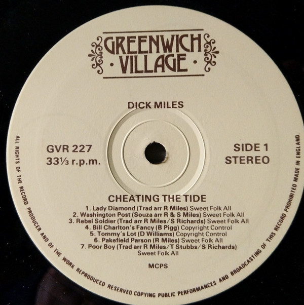 descargar álbum Dick Miles With Martin Carthy, Sue Miles, Sam Richards , Tish Stubbs, Jenny Critchley, Stephen Cassidy - Cheating The Tide