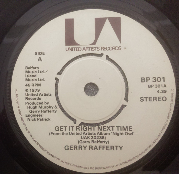 Gerry Rafferty UK盤レコード