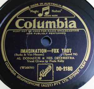 Al Donahue And His Orchestra - Imagination / Now I Lay Me Down To Dream album cover