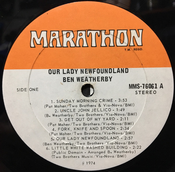 ladda ner album Ben Weatherby - Our Lady Newfoundland