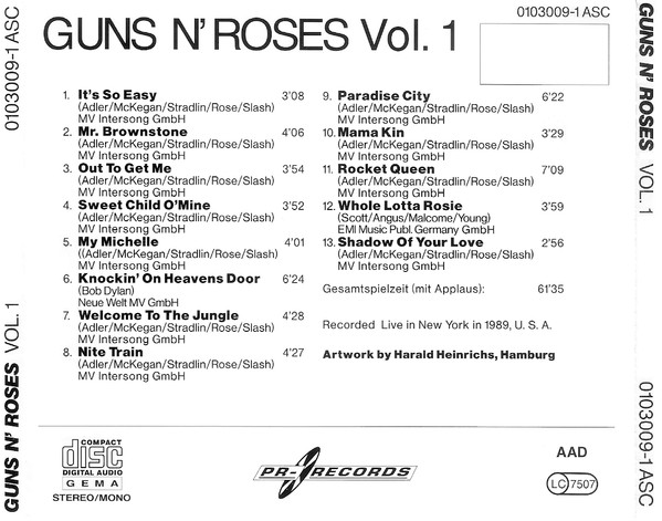 lataa albumi Guns N' Roses - Vol1