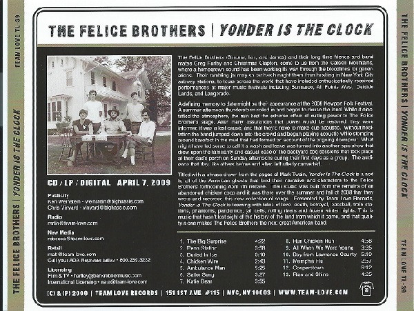 ladda ner album The Felice Brothers - Yonder Is The Clock