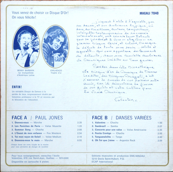 last ned album Benny Barbara Et Emilhenco - Paul Jones Et Danses Variées Volume 1