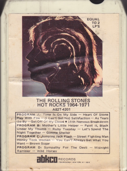 The Rolling Stones – Hot Rocks 1964-1971 (1972, 8-Track Cartridge