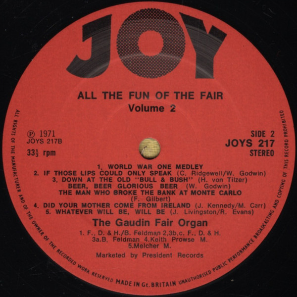 Album herunterladen The Gaudin Fair Organ - All The Fun Of The Fair Volume Two