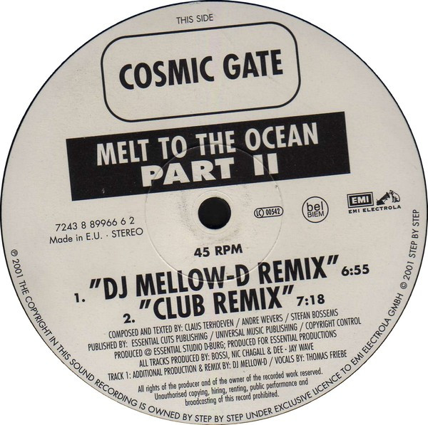 baixar álbum Cosmic Gate - Exploration Of Space Part II Melt To The Ocean Part II