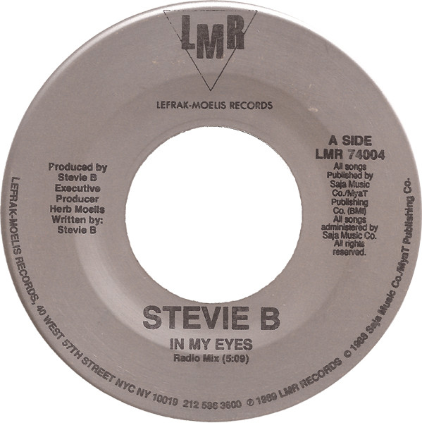 Stevie B In My Eyes Vinyl Record Original 80s Freestyle 12