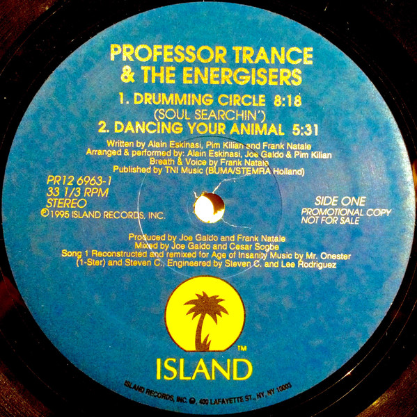 Professor Trance & The Energisers – Dancing Your Animal (1995, Vinyl) -  Discogs