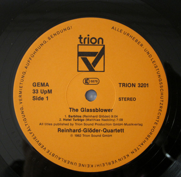 descargar álbum Reinhard Glöder Quartett - The Glassblower