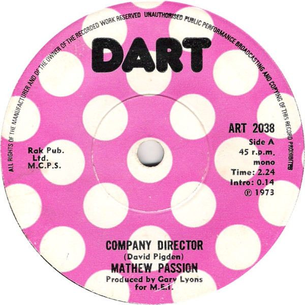 last ned album Mathew Passion - Company Director