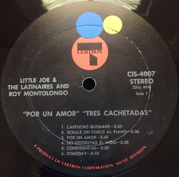 Album herunterladen Little Joe & The Latinaires Roy Montolongo - Por Un Amor Tres Cachetadas