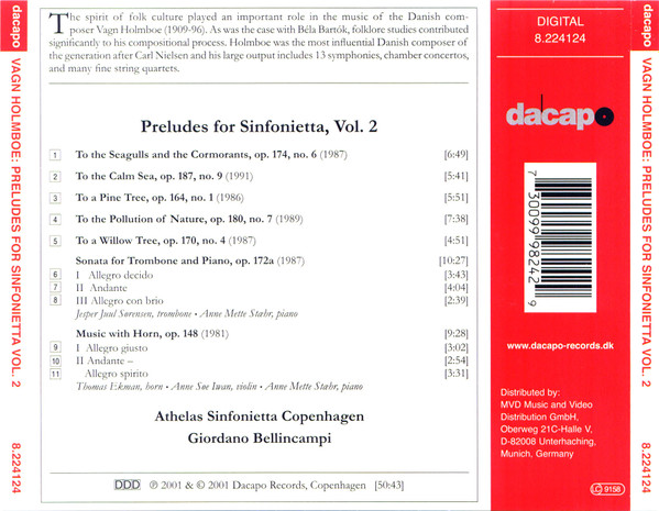 Album herunterladen Vagn Holmboe, Athelas Sinfonietta Copenhagen, Giordano Bellincampi - Preludes for Sinfonietta Vol 2