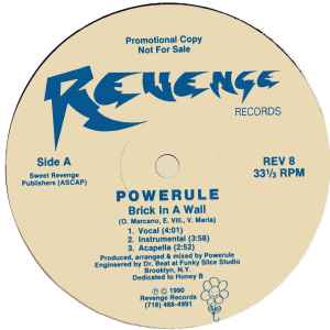Powerule – Brick In A Wall (1990, Vinyl) - Discogs
