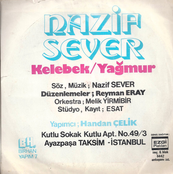 lataa albumi Nazif Sever - Kelebek Yağmur