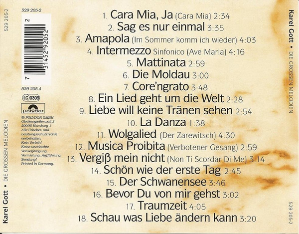 baixar álbum Karel Gott - Die Grossen Melodien