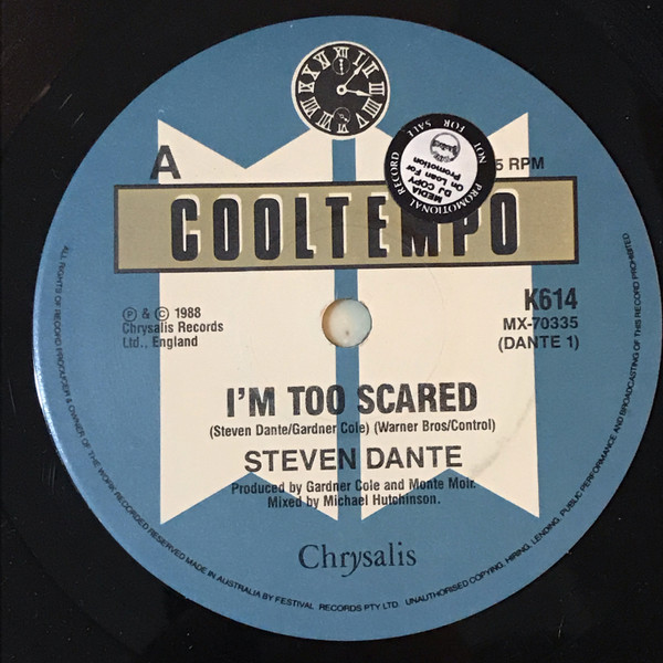 Steven Dante – I'm Too Scared (1988, CD) - Discogs