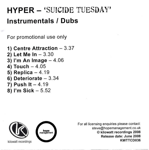 ladda ner album Hyper - Suicide Tuesday Intrumentals Dubs