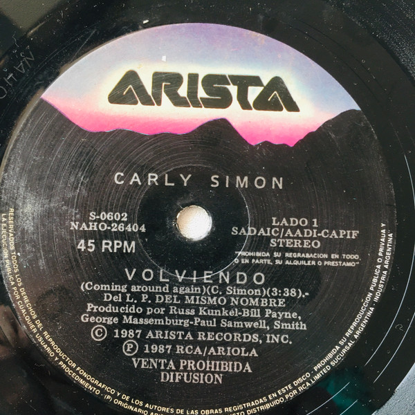 Carly Simon - Coming Around Again | Releases | Discogs