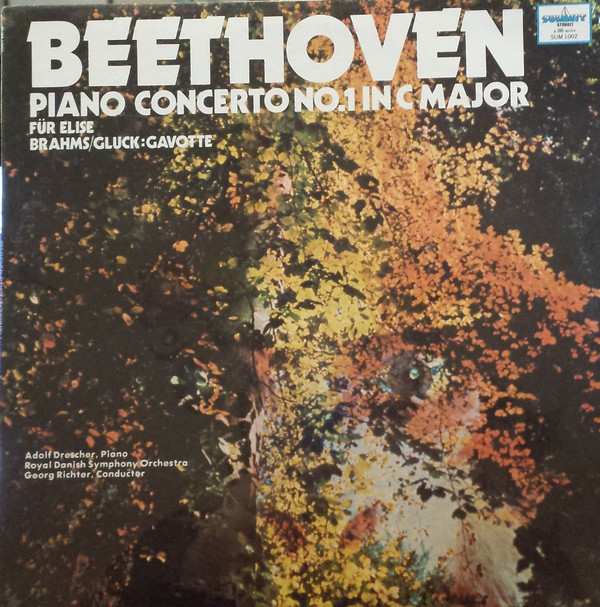 last ned album Beethoven, Adolf Drescher, Royal Danish Symphony Orchestra, Georg Richter, Brahms - Piano Concerto No 1 In C Major Op 15 Gluck Gavotte