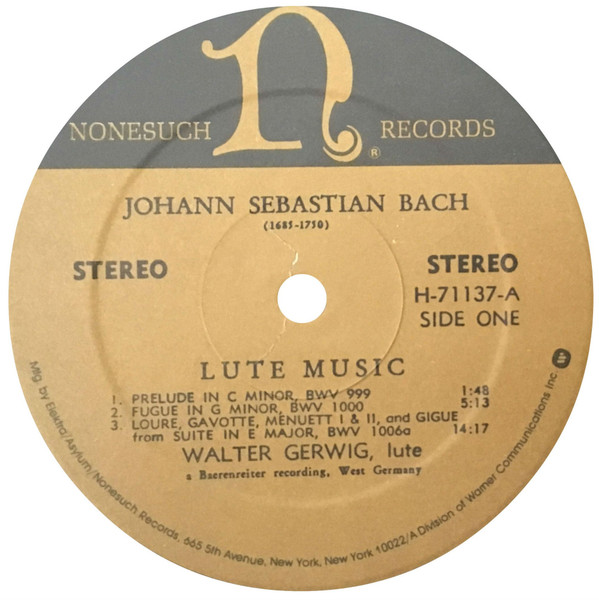 Album herunterladen Johann Sebastian Bach Walter Gerwig - Lute Music