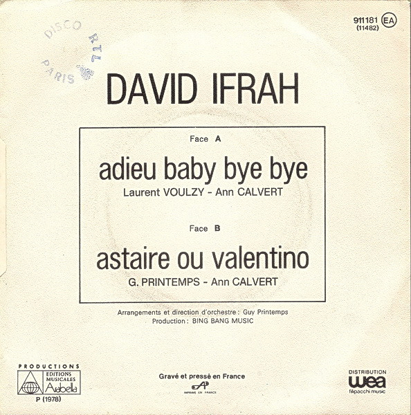 last ned album David Ifrah - Adieu Baby Bye Bye