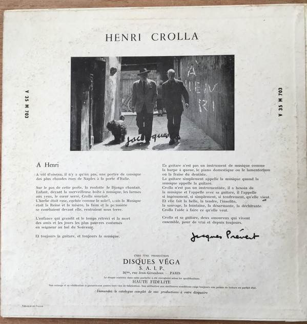 ladda ner album Henri Crolla Sa Guitare Et Son Ensemble - Theres A Small Hotel Lullaby Of Birdland Body And Soul Alemberts Continental All The Things You Are If I Had You These Foolish Things